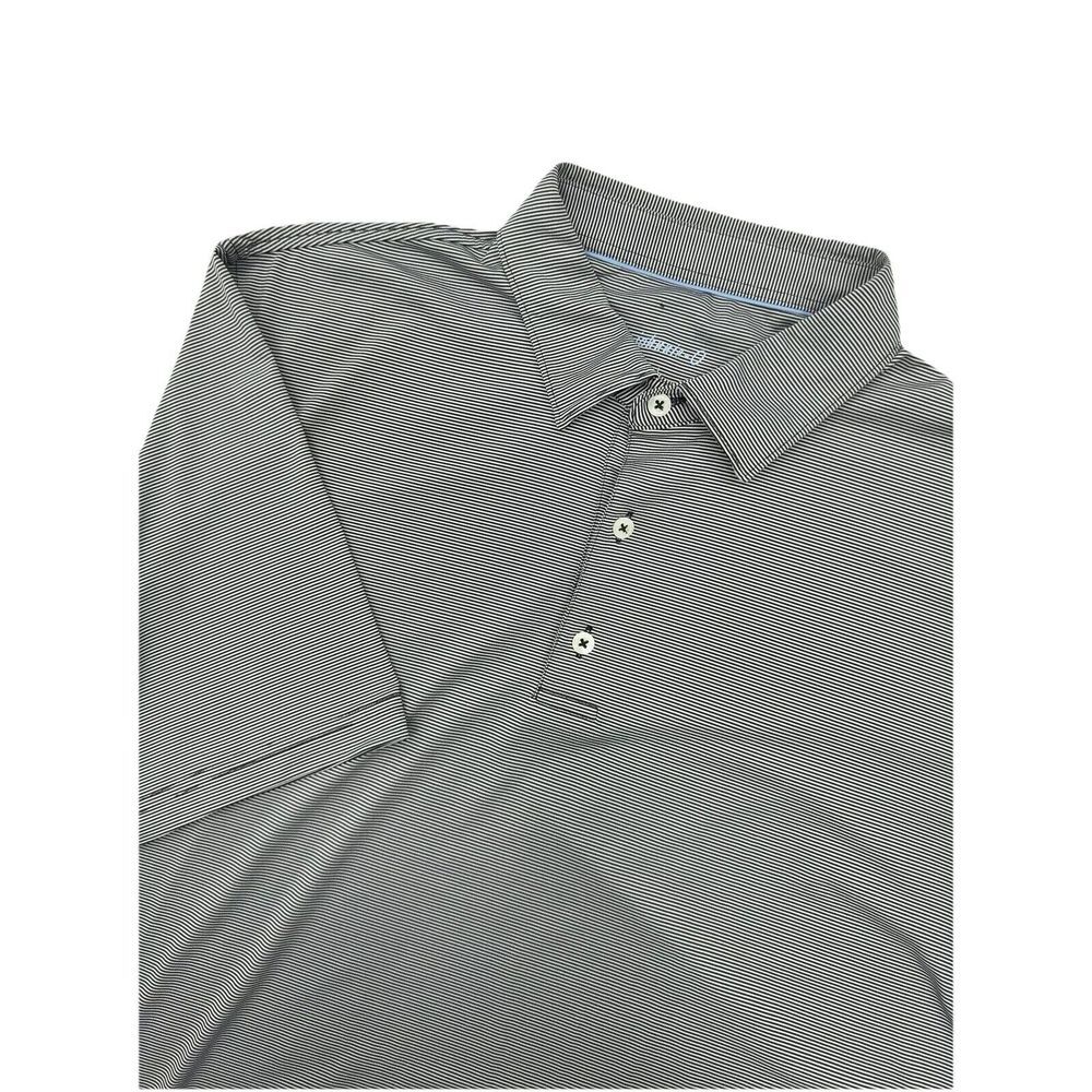 Johnnie-O Polo‎ Shirt Mens Striped Golf Performance Measures XL